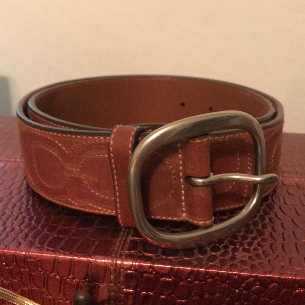 Brown Leather Coach Belt